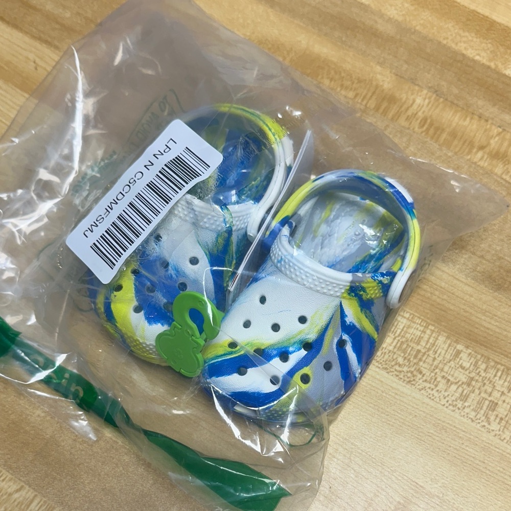 Marbled CROCS NWT